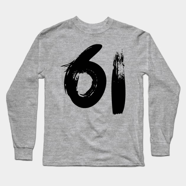 Number 61 Long Sleeve T-Shirt by Erena Samohai